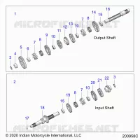SYSTÃˆME DE TRANSMISSION, INPUT/OUTPUT SHAFT ASM.