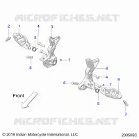 CHASSIS, DRIVER FOOTPEGS
