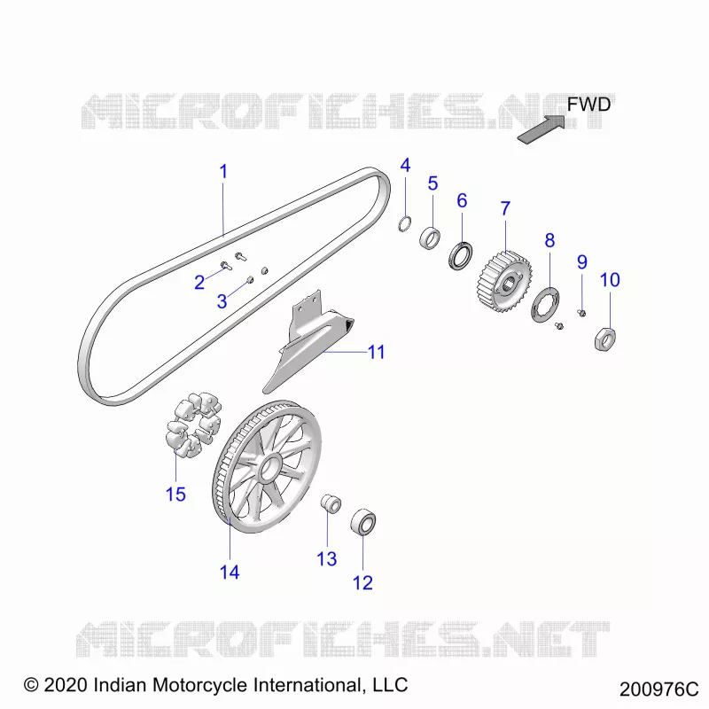 SYSTÃˆME DE TRANSMISSION, DRIVE SPROCKET, BELT AND GUARD