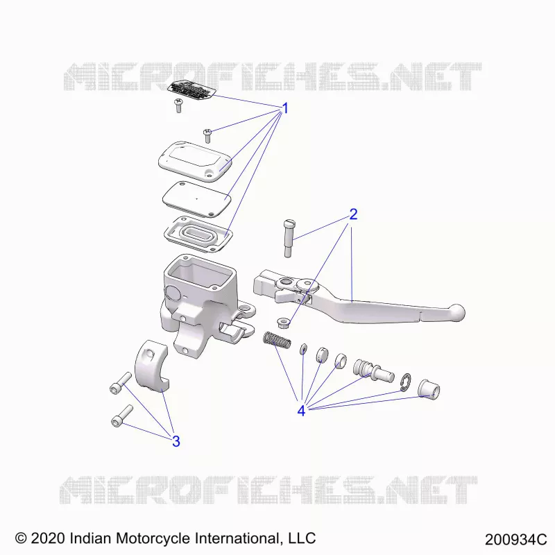 FREIN AVANT, LEVER AND MASTER CYLINDER