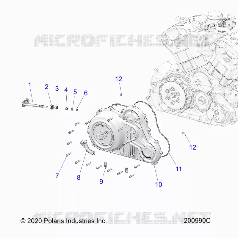 MOTEUR, COVER ASM., PRIMARY DRIVE