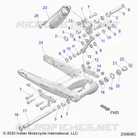 SUSPENSION ARRIERE ASM., SWING ARM AND SHOCK