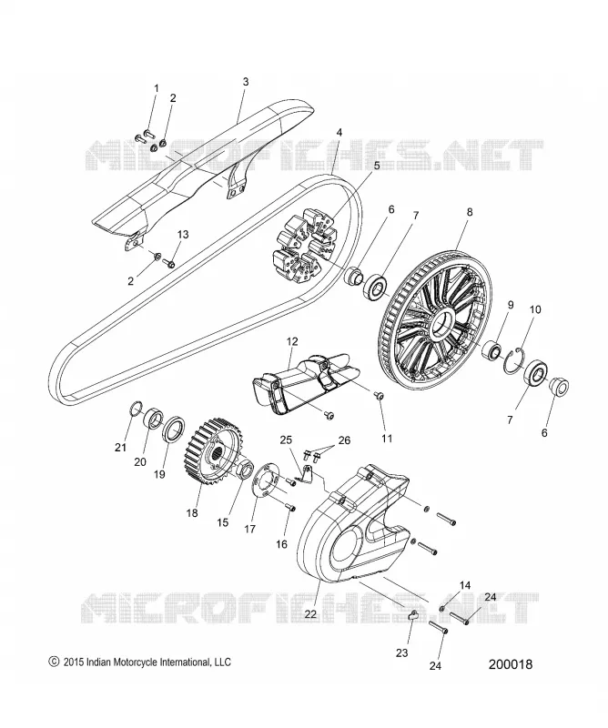 SYSTÃˆME DE TRANSMISSION, SPROCKETS, GUARDS AND BELT