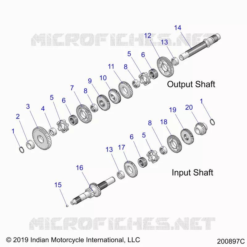 SYSTÃˆME DE TRANSMISSION, INPUT/OUTPUT SHAFT ASM.
