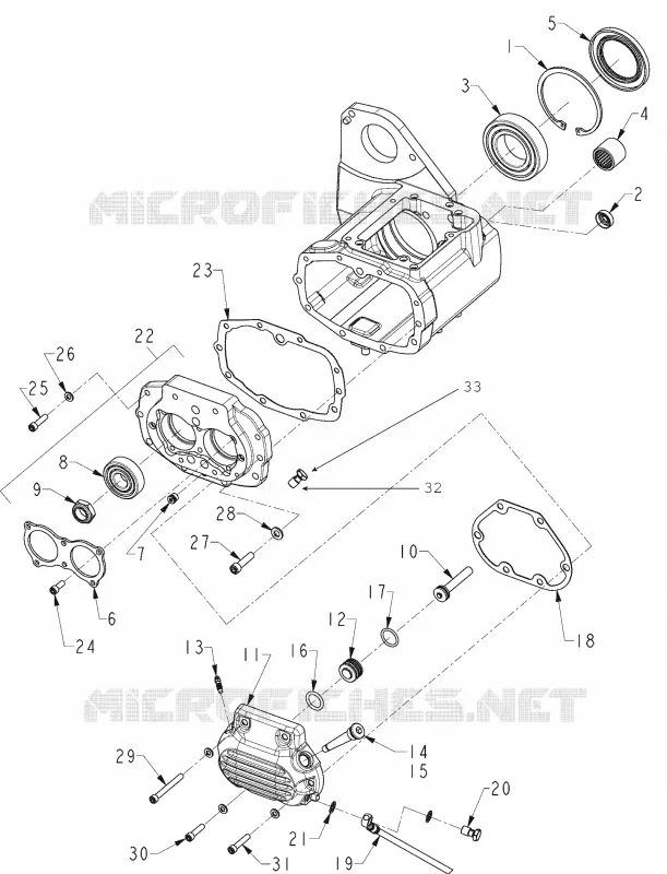 SYSTÈME DE TRANSMISSION, TRANSMISSION BEARINGS AND COVERS