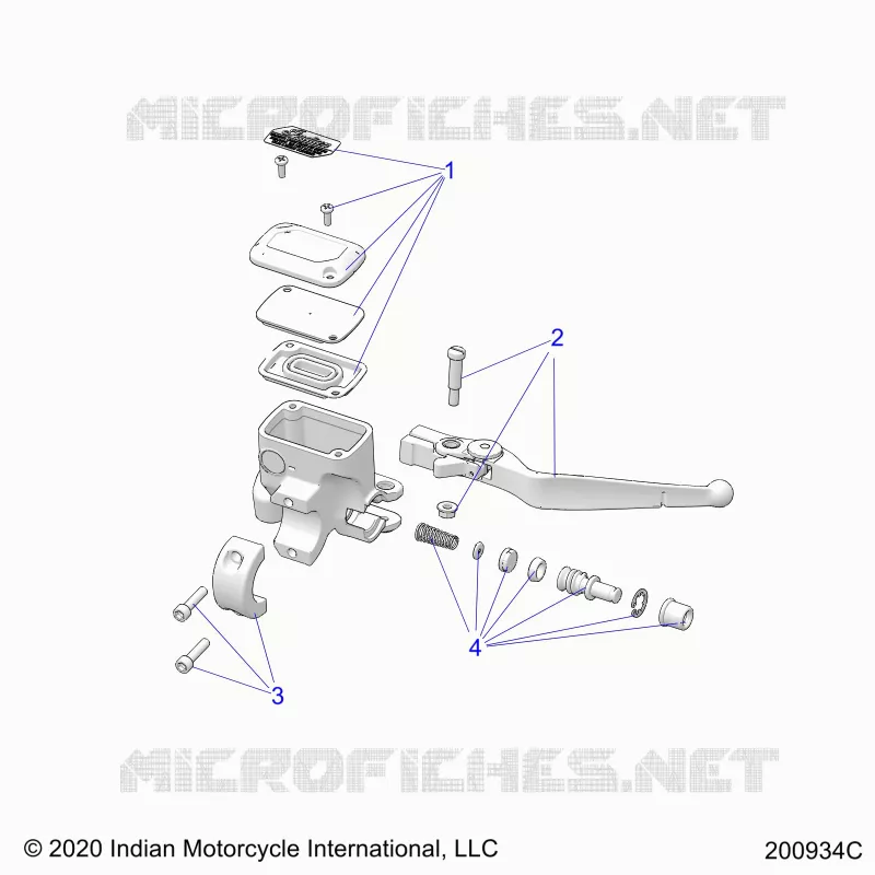 FREIN AVANT, LEVER AND MASTER CYLINDER