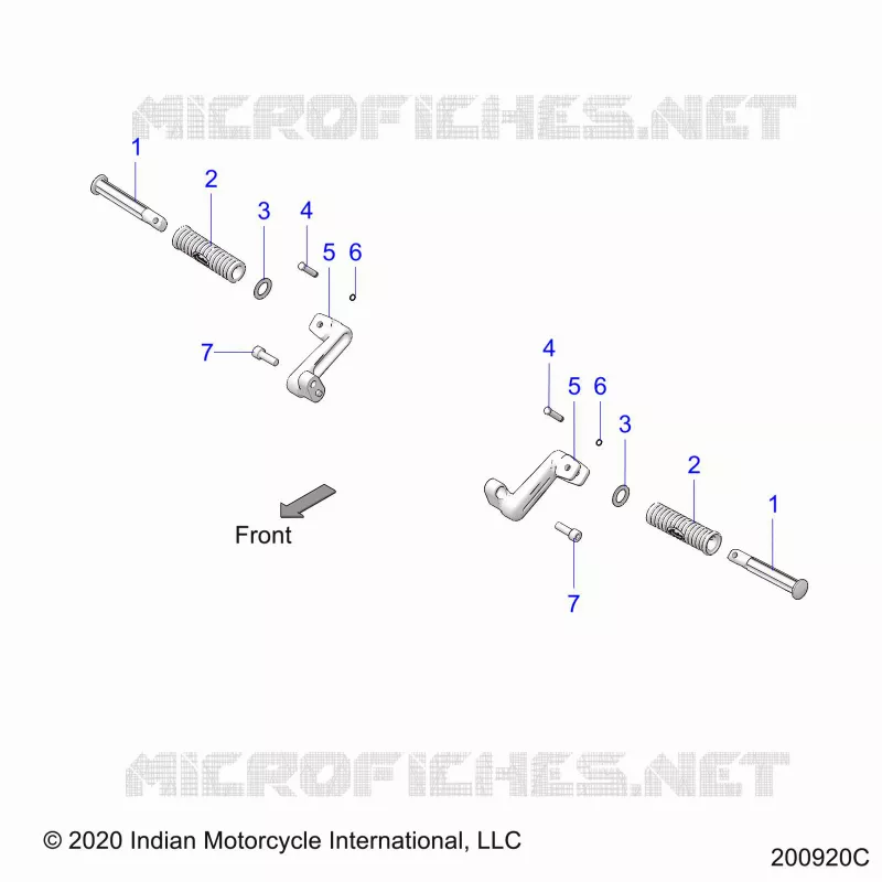 CHASSIS, FOOTPEG, PASSENGER