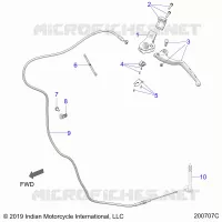CONTROLS, LEVIER D'EMBRAYAGE AND CABLE