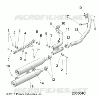 ENGINE, ECHAPPEMENT ASM.