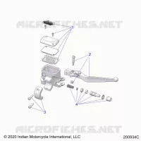 FREIN AVANT, LEVER AND MASTER CYLINDER