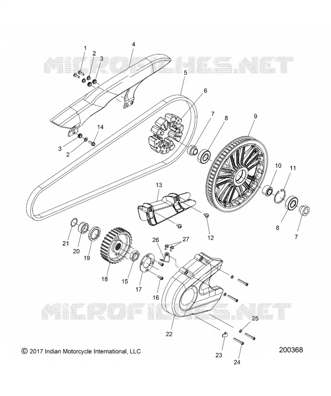 SYSTÃˆME DE TRANSMISSION, SPROCKETS, GUARDS AND BELT