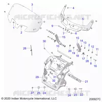 CARENAGES ASM, WINDSHIELD MOUNT