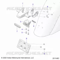 BODY, LICENSE PLATE BRKT/REAR LIGHT HOUSING MOUNT