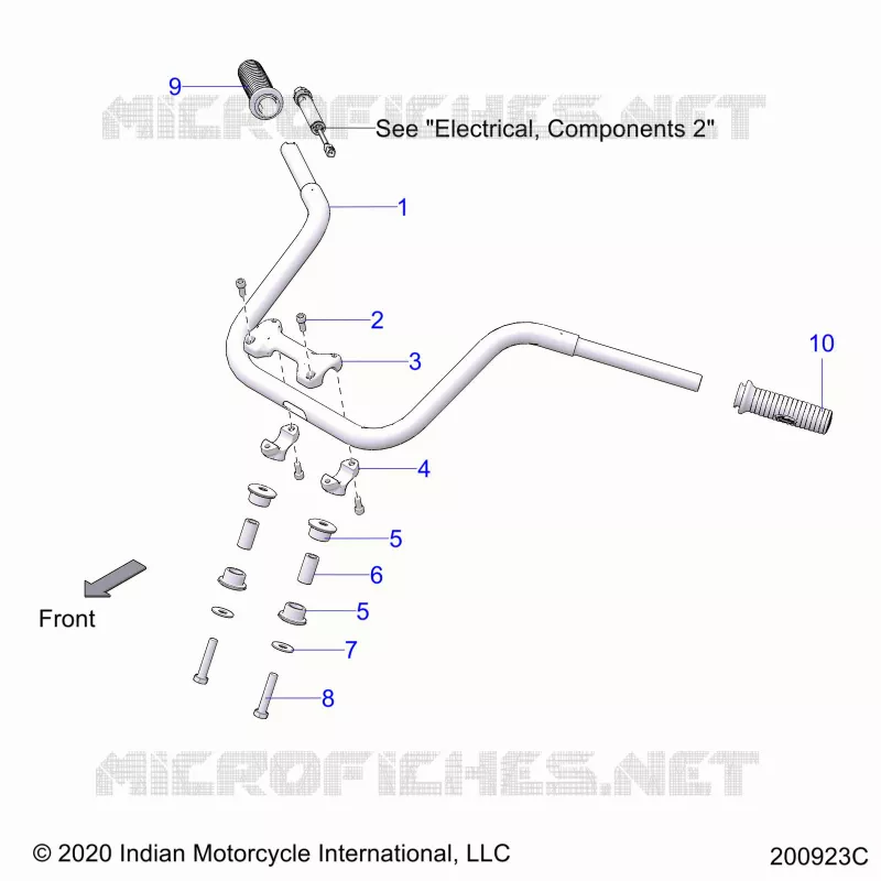 STEERING, FIXATION GUIDON AND GRIPS