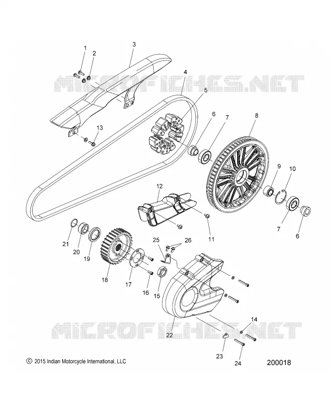 SYSTÃˆME DE TRANSMISSION, SPROCKETS, GUARDS AND BELT