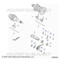 DRIVE TRAIN, FOURCHETTES DE SELECTION AND DRUM