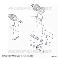 DRIVE TRAIN, FOURCHETTES DE SELECTION AND DRUM