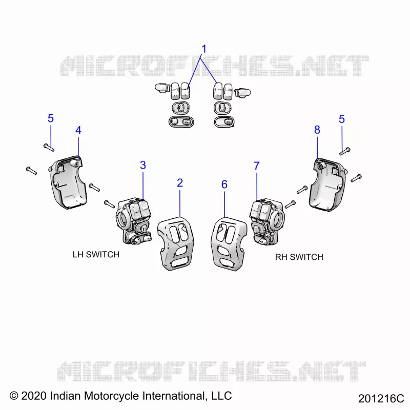 ELECTRICITE, SWITCH CONTROLS, LH/RH