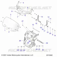 CARENAGES ASM, WINDSHIELD MOUNT