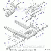SUSPENSION ARRIERE ASM., SWING ARM AND SHOCK