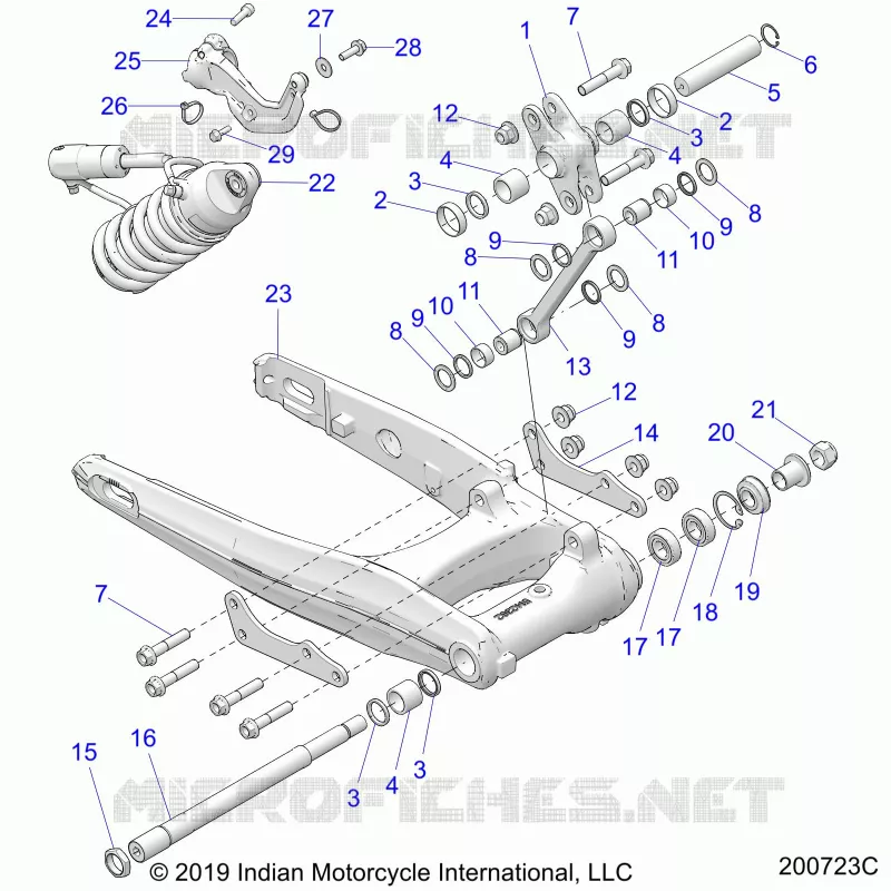 SUSPENSION ARRIERE ASM., SWING ARM AND SHOCK