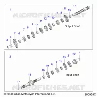 SYSTÃˆME DE TRANSMISSION, INPUT/OUTPUT SHAFT ASM.