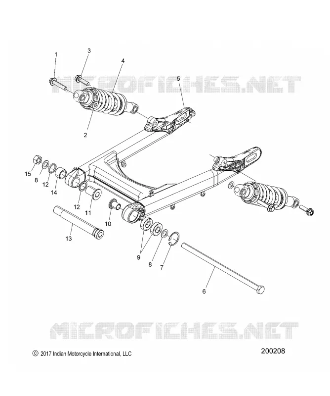 SUSPENSION ARRIERE ASM., SWING ARM AND SHOCKS
