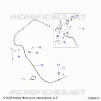 CONTROLS, LEVIER D'EMBRAYAGE AND CABLE