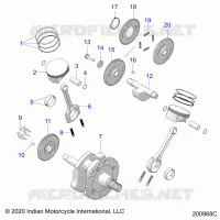 ENGINE, PISTON AND VILEBREQUIN