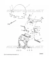 CARENAGES ASM, WINDSHIELD MOUNT