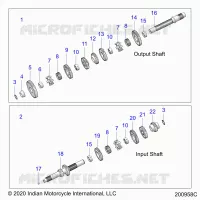 SYSTÃˆME DE TRANSMISSION, INPUT/OUTPUT SHAFT ASM.