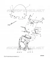CARENAGES ASM, WINDSHIELD MOUNT