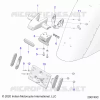 SUPPORT PLAQUE D'IMMATRICULATION/REAR LIGHT HOUSING