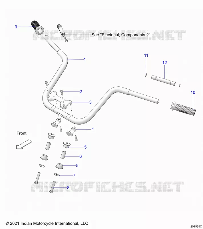 STEERING, FIXATION GUIDON AND GRIPS