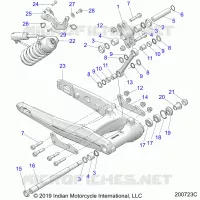 SUSPENSION ARRIERE ASM., SWING ARM AND SHOCK