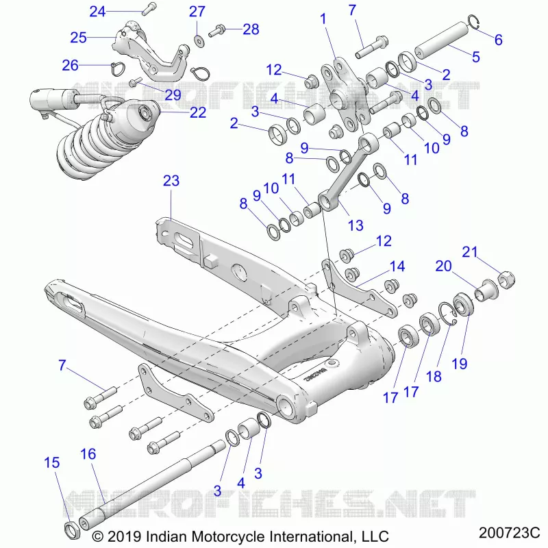 SUSPENSION ARRIERE ASM., SWING ARM AND SHOCK
