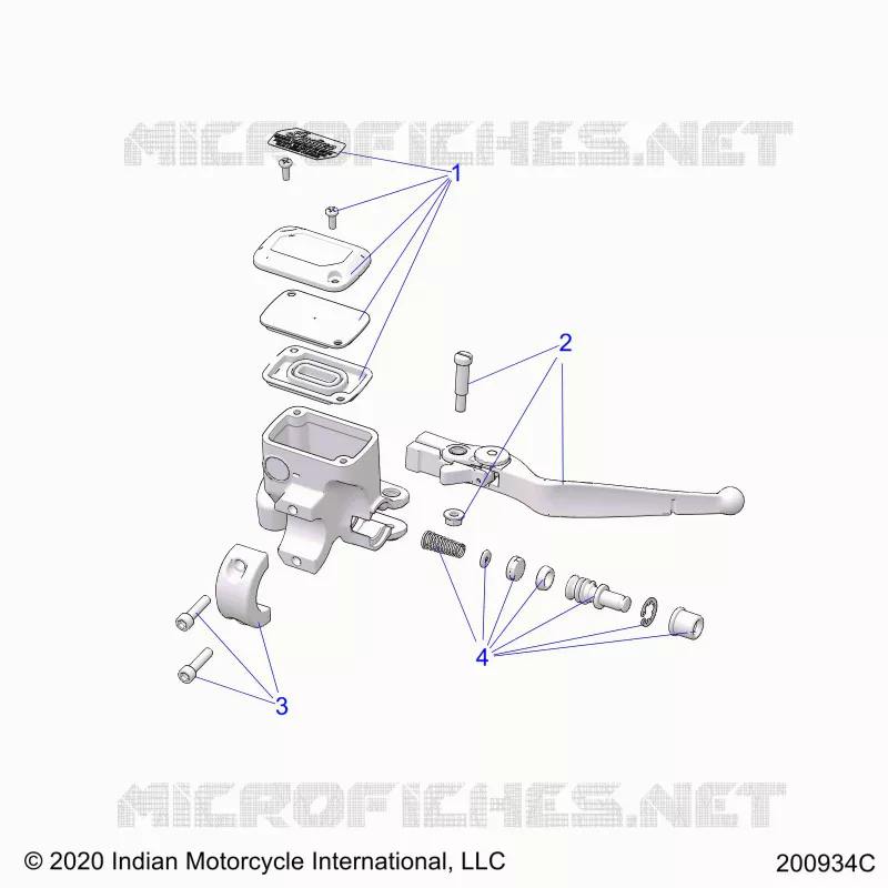 FREIN AVANT, LEVER AND MASTER CYLINDER