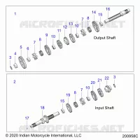 SYSTÃˆME DE TRANSMISSION, INPUT/OUTPUT SHAFT ASM.