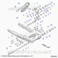 SUSPENSION ARRIERE ASM., SWING ARM AND SHOCK