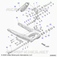 SUSPENSION ARRIERE ASM., SWING ARM AND SHOCK