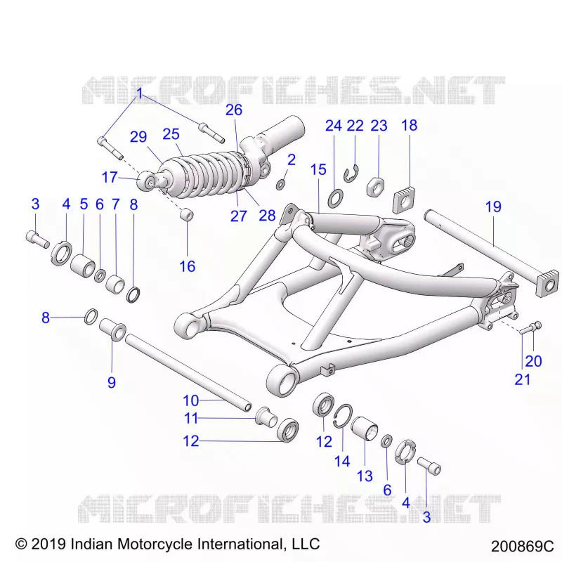 SUSPENSION,REAR SWING ARM/AMORTISSEUR