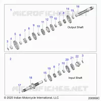 SYSTÃˆME DE TRANSMISSION, INPUT/OUTPUT SHAFT ASM.