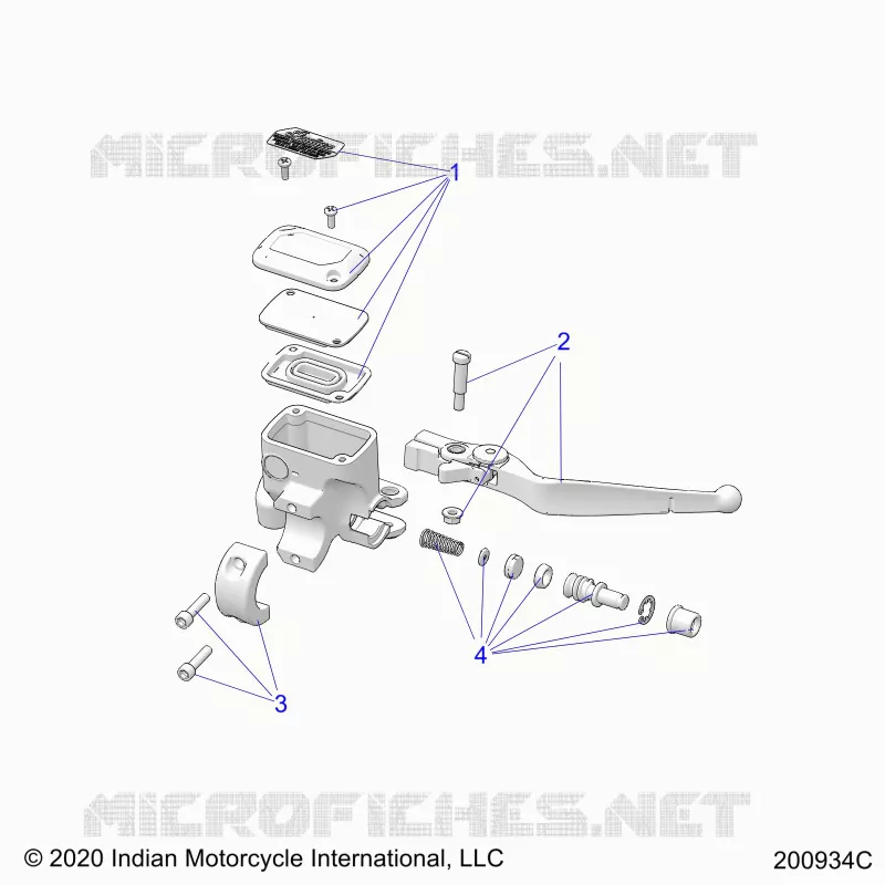 FREIN AVANT, LEVER AND MASTER CYLINDER