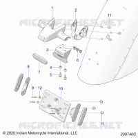SUPPORT PLAQUE D'IMMATRICULATION/REAR LIGHT HOUSING