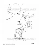 CARENAGES ASM, WINDSHIELD MOUNT
