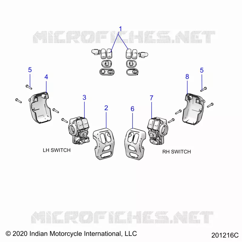 ELECTRICITE, SWITCH CONTROLS, LH/RH