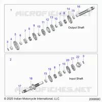 SYSTÃˆME DE TRANSMISSION, INPUT/OUTPUT SHAFT ASM.