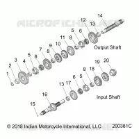 SYSTÃˆME DE TRANSMISSION, INPUT/OUTPUT SHAFT ASM.