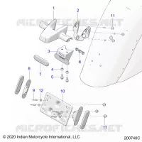 SUPPORT PLAQUE D'IMMATRICULATION/REAR LIGHT HOUSING