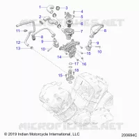 MOTEUR, IGNITION, THERMOSTAT HOUSING ASM.